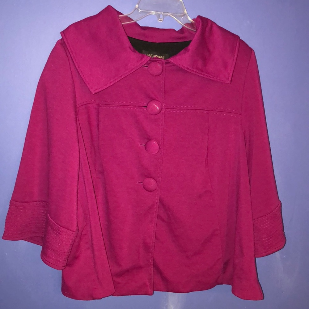 Lane Bryant beautiful purple/fushia color coat.